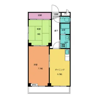 サンシティ中ノ宮 B棟【3階】の間取り