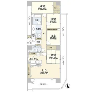 サンパーク名駅スクエア(0005586)【11階】の間取り