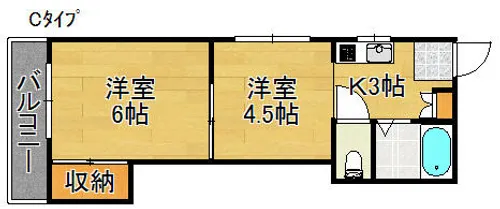 玉出第5Aマンション【5階】の間取り