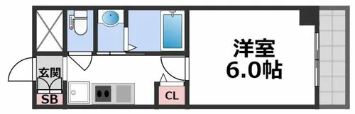 グランパシフィック新今里【4階】の間取り