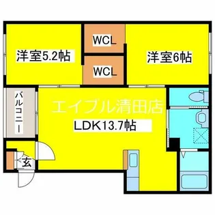 リラコート【2階】の間取り