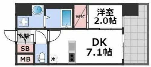 セレニテ難波ミラク壱番館【11階】の間取り