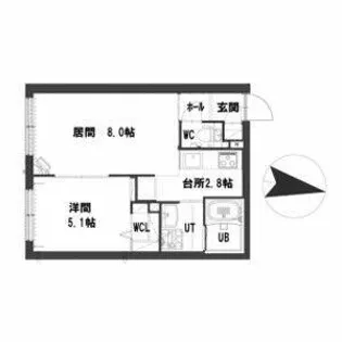 グランメール新道東駅Ⅱ【402号室】の間取り