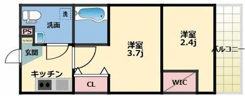SERENiTE中津【2階】の間取り