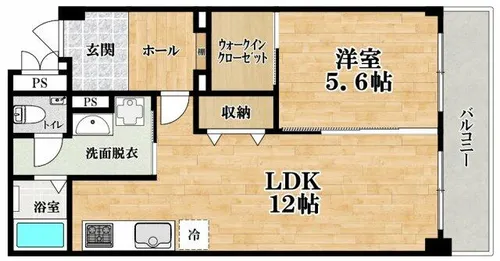 クワタハイツ【3階】の間取り