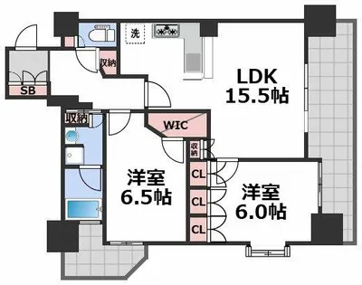 グラン・シティオ心斎橋EAST【4階】の間取り