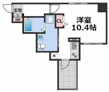 ヴィラタワー谷町【2階】の間取り