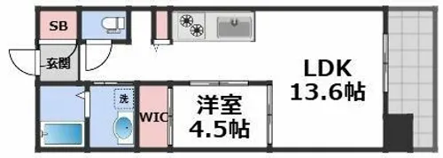 OPUS RESIDENCE SHINSAIBASHI SOUTH【10階】の間取り