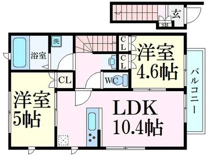 MISTRAL別所Ⅱ【2階】の間取り