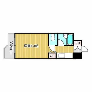 シンセリティ野中【6階】の間取り