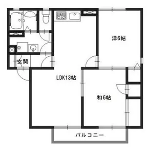 サンパティック御立 B棟【1階】の間取り