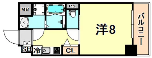 レジデンス三宮東グルーブ【5階】の間取り
