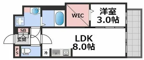 セレニテ谷九プリエ【14階】の間取り