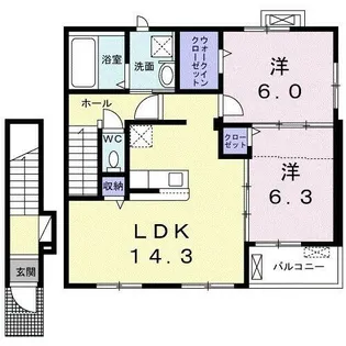 プログレスⅠ【2階】の間取り