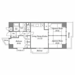 レジデンス代官町スクエア【15階】の間取り