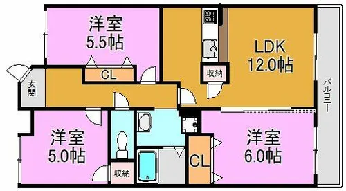 ガーデンシティ長田【9階】の間取り