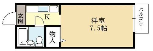 プレジール今堀A棟【2階】の間取り