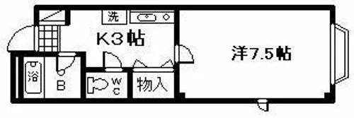 リヴェール岸和田【2階】の間取り