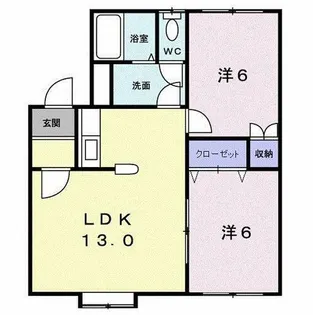 クレストール大沼【1階】の間取り