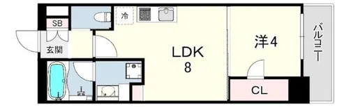 ブエナビスタ神戸駅前【2階】の間取り