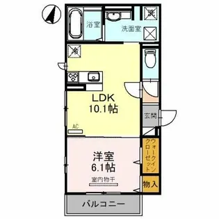 パライソ新町【2階】の間取り