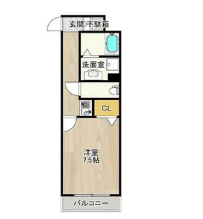 CITY SPIRE神戸元町2【9階】の間取り