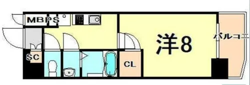 エスプレイス神戸グレース【4階】の間取り
