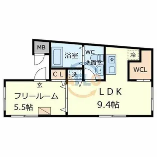 ラチチュード天七【1階】の間取り