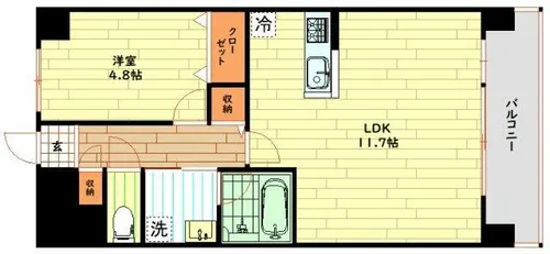 海老江サンライズ【1階】の間取り