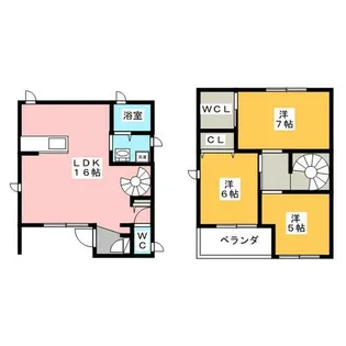 愛知県名古屋市中村区稲上町2丁目【一戸建】の間取り