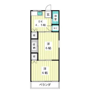 弥生荘【1階】の間取り