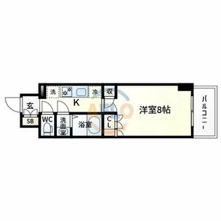 コンフォリア江坂【6階】の間取り