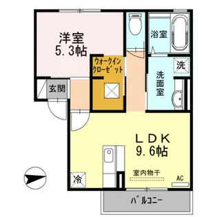 ラ・ヴェルドミール【1階】の間取り