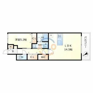 スプランディッド福島WEST【4階】の間取り