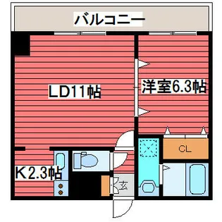 パルコートDEN【907号室】の間取り
