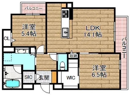 ShaMaison Surire【201号室】の間取り