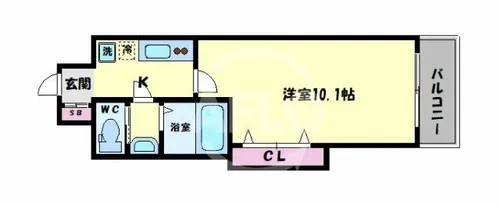 Luxe天王寺【10階】の間取り