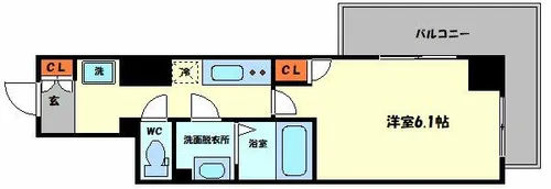 エスカーサ大阪WEST九条駅前【7階】の間取り
