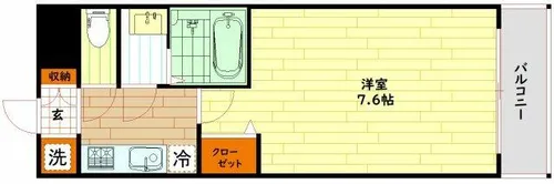 エグゼ天神橋【9階】の間取り