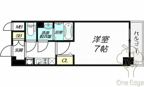 アドバンス西梅田グルーブ【4階】の間取り
