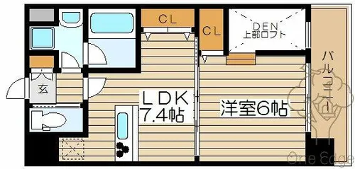 NORTH VILLAGE参番館【6階】の間取り