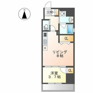 サンシャイン大須【8階】の間取り