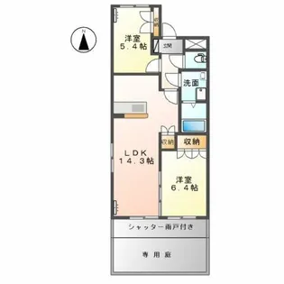 エルシオン【1階】の間取り