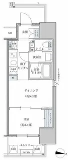 パークアクシス名古屋山王橋【5階】の間取り