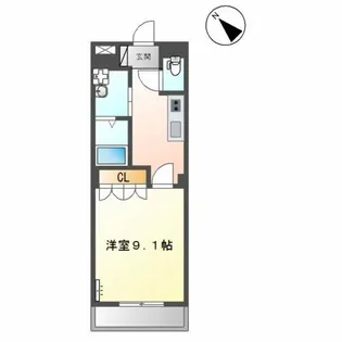 イーストパレス夢見月【1階】の間取り