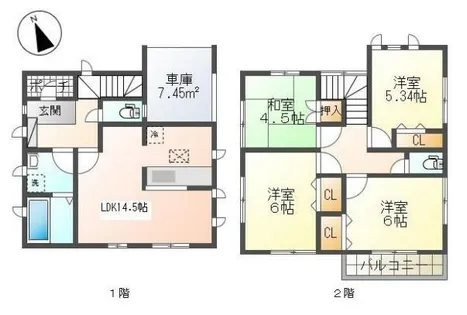 兵庫県姫路市千代田町【一戸建】の間取り