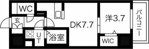 メイクス上前津Ⅳ【2階】の間取り