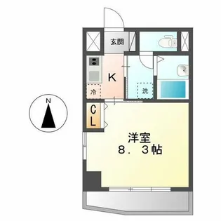 アビタシオン鶴舞【7階】の間取り