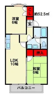 ボンセジュールシオン A棟【202号室】の間取り