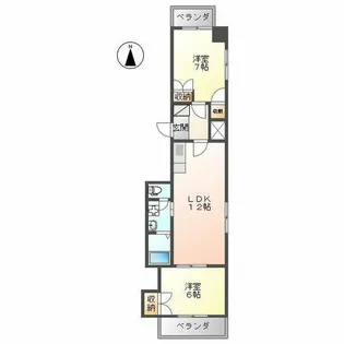 ベルシェ橘【3階】の間取り